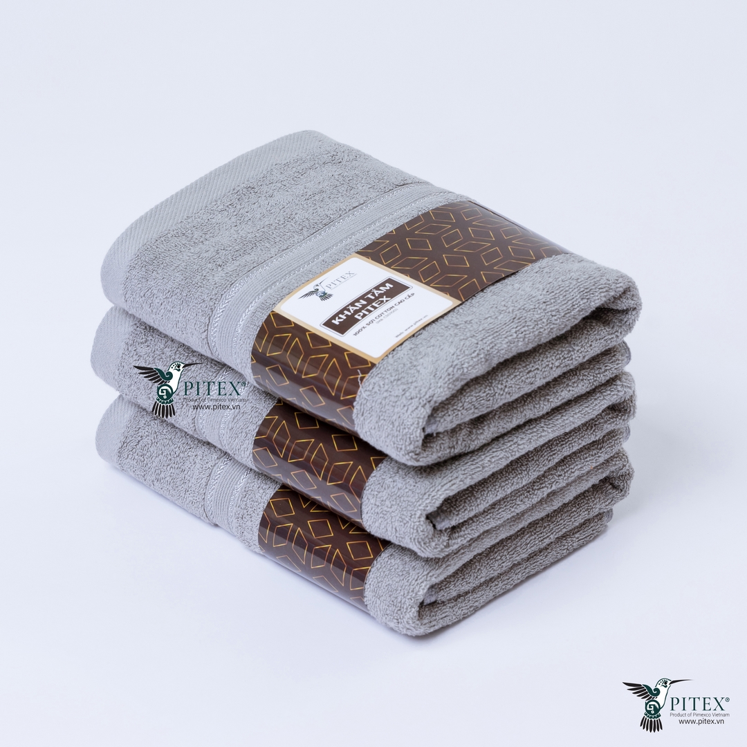 Khăn tắm PITEX 100% Cotton tự nhiên 50*100cm