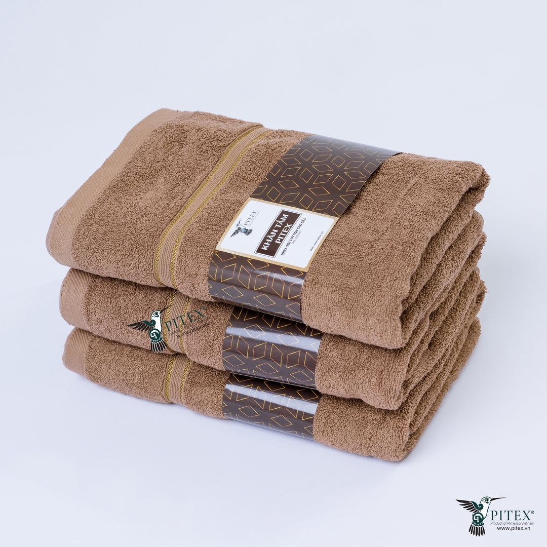 Khăn tắm PITEX 100% Cotton tự nhiên 60*120cm